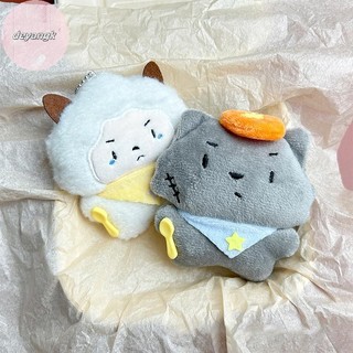 Deyangk Dễ Thương Sang Trọng Sói Móc Khóa Hoạt Hình Cừu Mặt Dây Chuyền Mềm Nhồi Bông Búp Bê Xe Chìa Khóa Ba Lô Trang Trí Cặp Đôi Quà Tặng VN