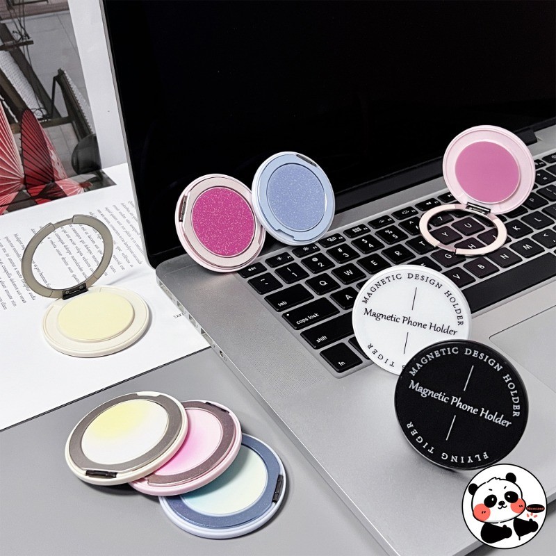 Gradient Màu Kẹo Xoay Tay Cầm Cho MagSafe Từ Hoạt Hình Dễ Thương 3D Cặp Đôi Cô Gái Zootopia Rilakkuma Pinkie Pie Giá Đỡ Điện Thoại Di Động Tok Griptok Giá Đỡ Máy Tính Để Bàn