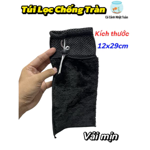 Túi Lọc Chống Tràn Cho Bể Cá Kích Thước 12x29cm (Màu Đen)