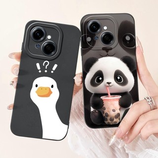Hoạt Hình Thời Trang Ốp Lưng Cho Tecno Spark GO 2025 Spark GO 1 Pop 9 Ốp lưng Silicon Mềm TPU Rồng Phi Hành Gia Mèo Đen