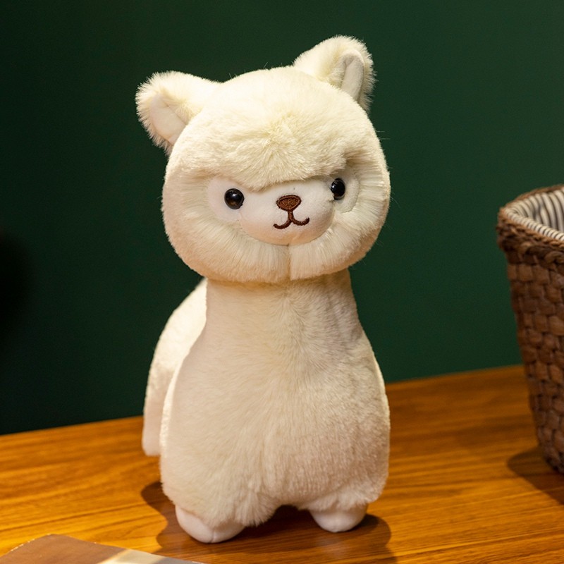 Đồ chơi sang trọng alpaca động vật thần thánh mô phỏng, đồ chơi sang trọng mềm mại, đồ chơi sáng tạo, trang trí phòng khách, quà tặng cho trẻ em, quà tặng Giáng sinh, quà tặng sinh nhật