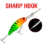 1 Mồi Câu Cá Crankbait 10cm / 10g Với Lưỡi Dài Lặn Sâu Minnow Wobblers Mồi Cứng Nhân Tạo Swimbait Phụ Kiện Câu Cá.