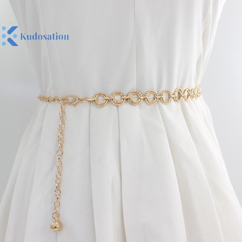Kudosation Thời Trang Kim Loại Dây Thắt Lưng Có Thể Điều Chỉnh Cơ Thể Liên Kết Thắt Lưng Phù Hợp Với Đầm Mỏng Thắt Lưng Hợp Thời Trang Trang Trang Sức Dành Cho Nữ Gợi Cảm Dây Xích Thắt Lưng Phụ Kiện