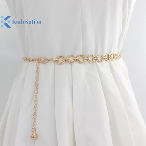 Kudosation Thời Trang Kim Loại Dây Thắt Lưng Có Thể Điều Chỉnh Cơ Thể Liên Kết Thắt Lưng Phù Hợp Với Đầm Mỏng Thắt Lưng Hợp Thời Trang Trang Trang Sức Dành Cho Nữ Gợi Cảm Dây Xích Thắt Lưng Phụ Kiện
