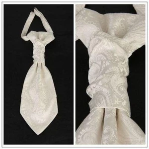 Cà vạt Jacquard màu trắng Hồng Kông Cà vạt Nơ Lười Phù hợp với Áo cưới