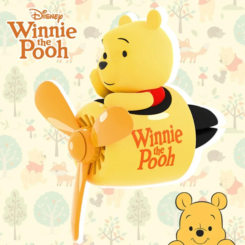 Pooh Gấu Xe Làm Mát Không Khí Kawaii Cánh Quạt Thông Hơi Kẹp Nước Hoa Để Trang Trí Nội Thất Ô Tô Dễ Thương Máy Khuếch Tán Hương Thơm Quà Tặng Cho Trẻ Em Phụ Nữ