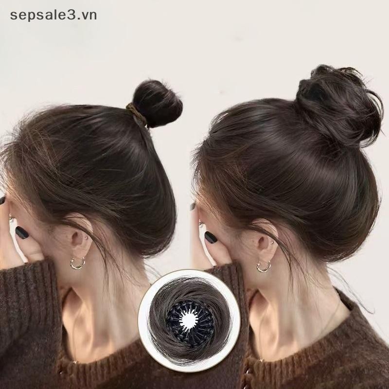 Kẹp Tóc Giả Bun Chignon Thẳng, Đuôi Tóc Nối Dài Updo, Mảnh Tóc Giả Cho Nữ