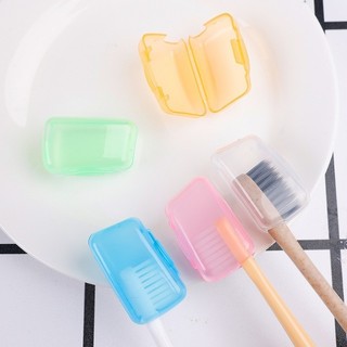 Mũ đầu bàn chải đánh răng di động màu sắc ngẫu nhiên - Hộp đựng đầu bàn chải đánh răng du lịch - Mũ chống bụi Phụ kiện phòng tắm gia đình