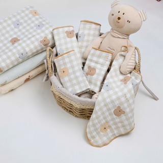 M&B Khăn xô muslin 4 lớp cao cấp mềm mại, thấm hút tốt dành cho bé trai bé gái kích thước 25x28cm và 75x100cm