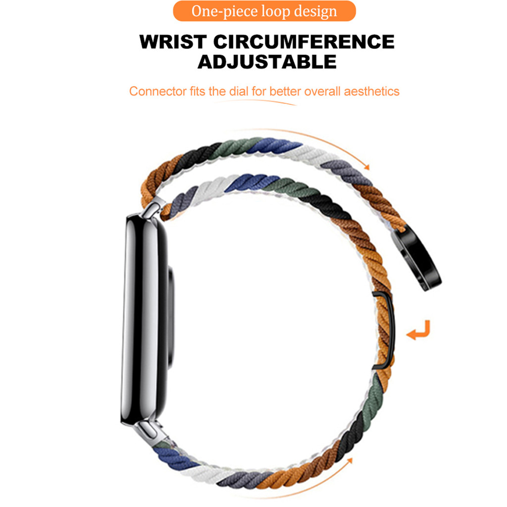 Dây đeo nylon từ tính cho Redmi Watch 6 / 5 / 4 đồng hồ thể thao bện có thể điều chỉnh thay thế vòng tay Correa cho Mi band 9 Pro / 8 Pro