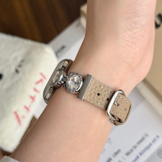 Dây đeo iWatch S10/9/8/7/SE/6/5/4/3/2/1 Dây da kim cương 38/40/41/42/44/45/49/46mm