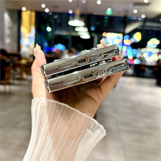 Ốp vuông cho iPhone 16 15 14 13 11 12 Pro Max, thời trang sang trọng, mạ điện, keo giọt, bướm, chống sốc