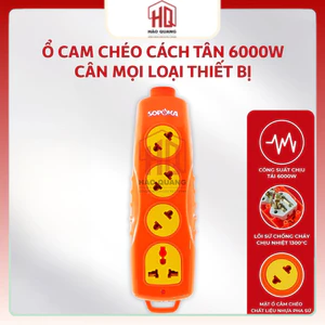 3 Cái Ổ Cắm Công Suất Lớn SOPOKA – Chống Cháy – Chịu Tải Cao