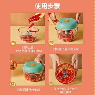 Máy xay thịt cho sử dụng gia đình, máy xay thực phẩm đa chức năng nhỏ thủ công, máy xay tỏi, máy xay thịt, máy trộn nhân và thịt băm