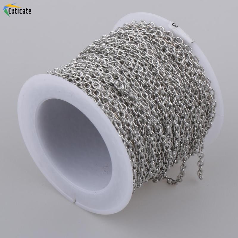 Cuticate 10 Yards / Cuộn Hình Bầu Dục Mở Rộng Trang Sức Dây Xích Đuôi Liên Kết Trang Sức Phát Hiện