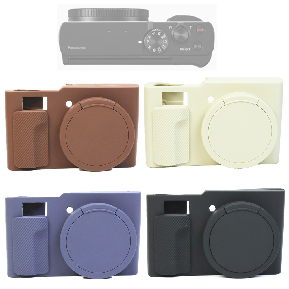 Étui En Silicone Souple Pour Appareil Photo Panasonic Lumix TZ99/ZS99 - Protection Anti-Chocs, Marron - 2