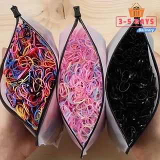 [Đến 3-5 ngày] -Vòng cao su đầy màu sắc - Dây buộc tóc co giãn dùng một lần - Dây cao su giữ đuôi ngựa - Phụ kiện tóc cho trẻ em