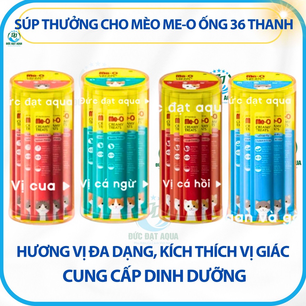 Súp thưởng Me-o Creamy Treat cho mèo combo lọ 36 thanh chính là bữa ăn xế dinh dưỡng cho mèo cưng
