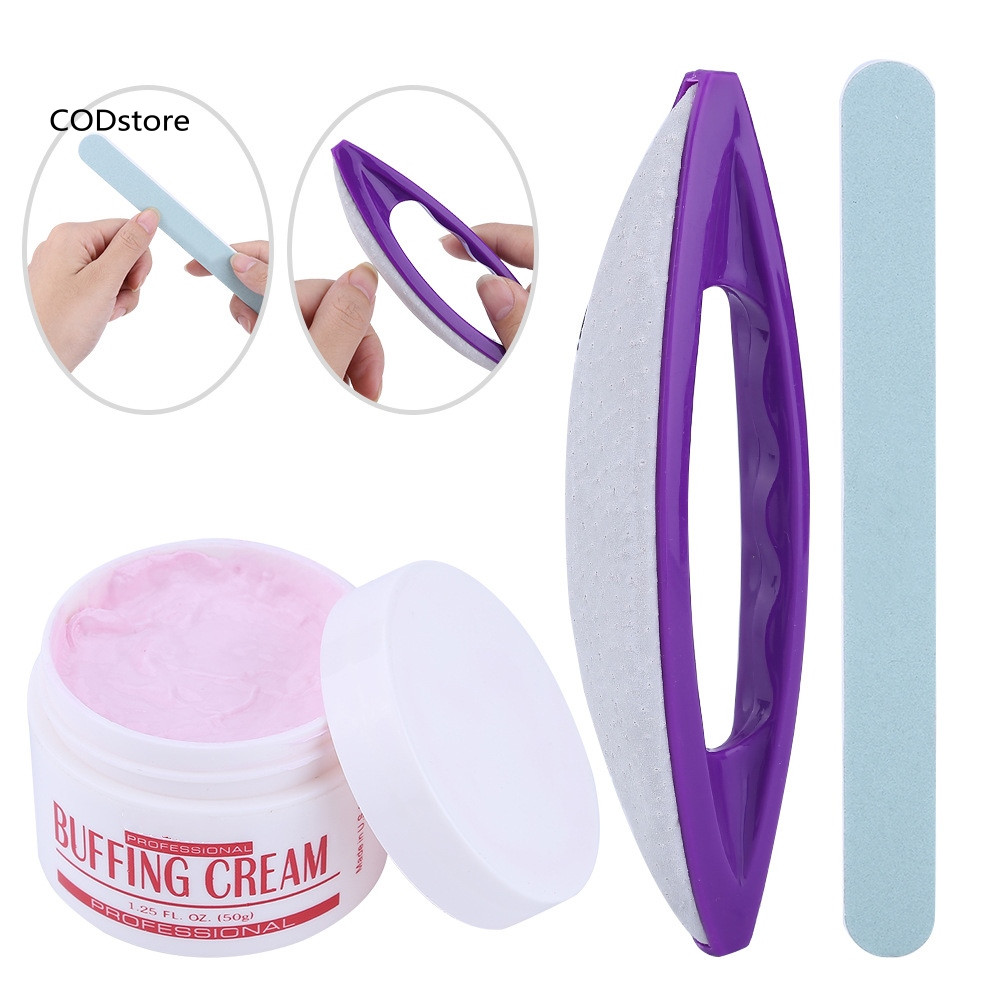 KDC 3 Cái / bộ Móng Tay Nghệ Thuật Sáp Đánh Bóng Mài Đánh Bóng Kem Đệm Bộ Dụng Cụ Làm Móng Tay