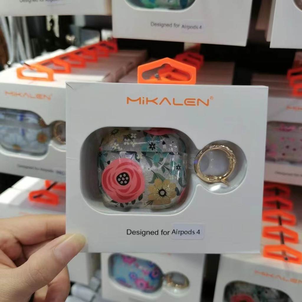 Mikalen / mikalen Airpods 4 Vỏ bảo vệ Vỏ bảo vệ Hoa biển Hoa nữ Xiaohongshu Vỏ bảo vệ tai nghe trọn gói thế hệ thứ 4
