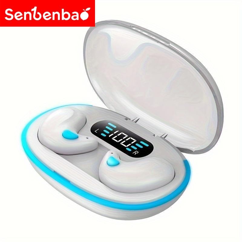 Senbenbao New X55TWS Tai nghe ngủ Bluetooth không dây Displa Tai nghe âm thanh nổi Hi-fi Tai nghe thể thao khử tiếng ồn chống nước cho tất cả các điện thoại