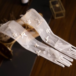 Găng Tay Cô Dâu Thêu Thanh Lịch, Phụ Kiện Ảnh Cưới, Studio, Handmade 10.28