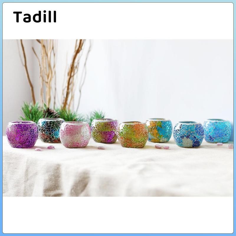 Khảm Màu Thủy Tinh Nến Giá Đỡ Đèn Trà Cốc Mini Nồi Mọng Nước Cho Sân Vườn Và Trang Trí Nhà Cửa