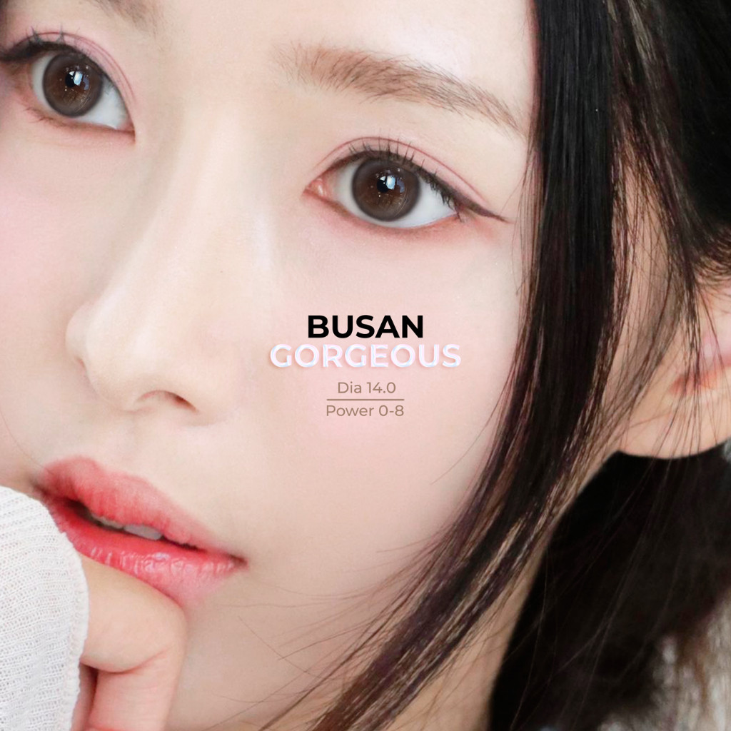 Lens Xám An.gel Ey.es BUSAN Có Độ Cận, Kính Áp Tròng Cao Cấp Hiệu Ứng Loang Màu Như Mắt Ướt, Lens Filter Hottrend