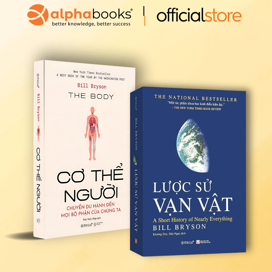 Sách - Lẻ/Combo BILL BRYSON: The Body - Cơ Thể Người + Lược Sử Vạn Vật (Omega Plus)