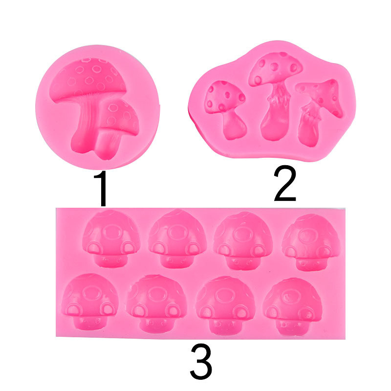 Khuôn silicon mô hình nấm Khuôn sô cô la DIY Khuôn trang trí nướng bánh