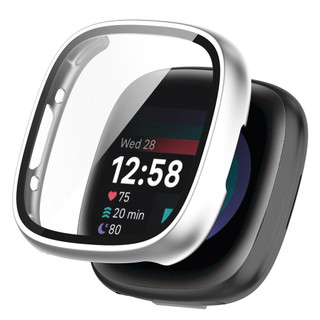 Dành Cho Fitbit Versa 4 / Sense 2 2in1 Vỏ PC Cứng Kính Cường Lực Bảo Vệ Màn Hình Vỏ Bảo Vệ