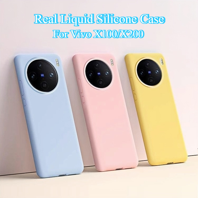 Ốp Điện Thoại Silicon Lỏng Thật Cho Vivo X300 Ultra X300 Pro X200 Ultra / X200 Pro / X200 / X100 Pro X100S Ultra X90 Cảm Ứng Thoải Mái Chống Vân Tay Vỏ Vivo Chống Sốc