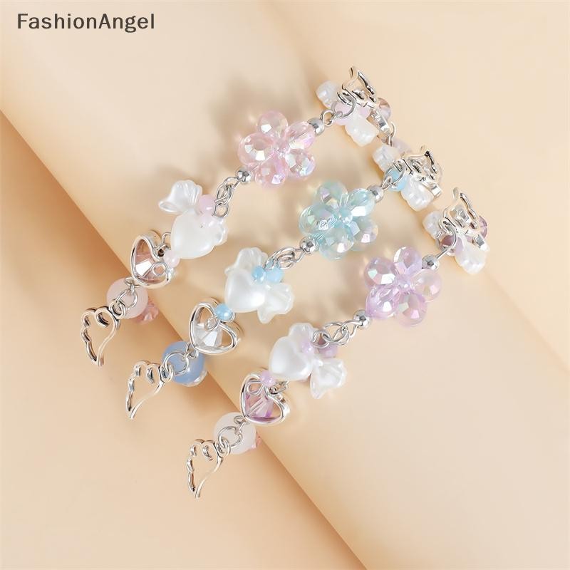 Fashionangel Độc Đáo Nơ Trái Tim Hoa Handmade Đính Hạt Vòng Tay Thời Trang Có Thể Điều Chỉnh Cho Nữ Bé Gái Tinh Tế Vòng Tay Quà Tặng VN