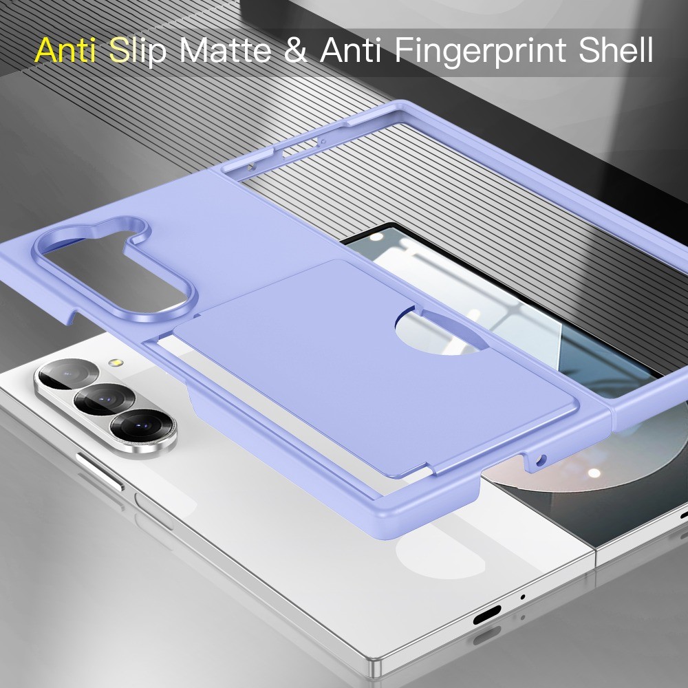 Pc Vỏ Cứng Ví Đựng Thẻ Ốp Lưng Điện Thoại Samsung Galaxy Z Fold 6 Fold6 ZFold6 5G Vỏ Bảo Vệ Chống Sốc