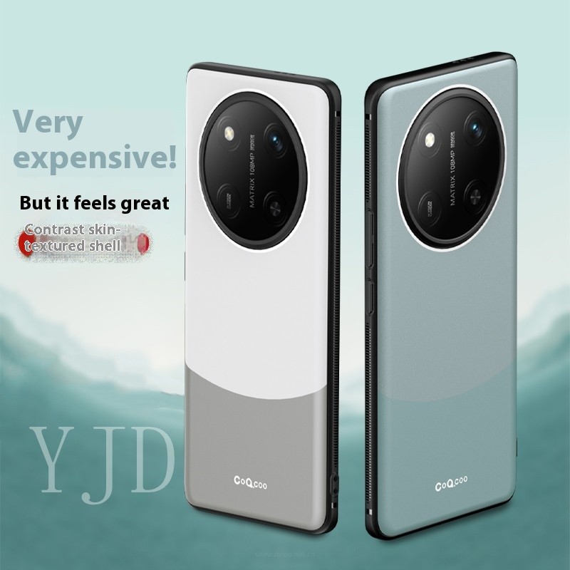 Ốp Lưng Cho Honor X9c Chặn Màu Đôi Cảm Thấy Tốt TPU Chống Sốc Vỏ Điện Thoại