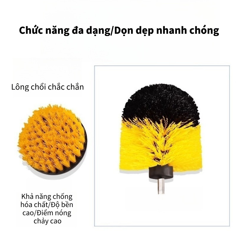 【3 Chiếc】 Điện Khoan-Brush Bộ Cho Thảm Phòng Tắm Bề Mặt Dụng Cụ Làm Sạch