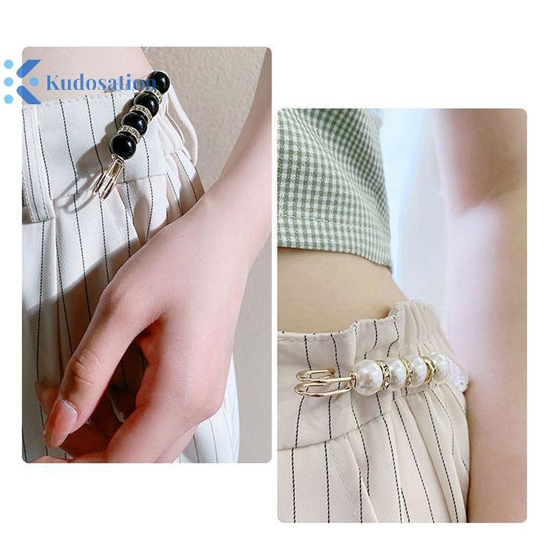 Kudosation 3 Chiếc Quần Áo Nữ Thổ Cẩm Bộ Ngọc Trai Kim Cương Giả Thổ Cẩm Cho Nữ Ve Áo Pin Thắt Lưng Pin Tự Làm Phụ Kiện