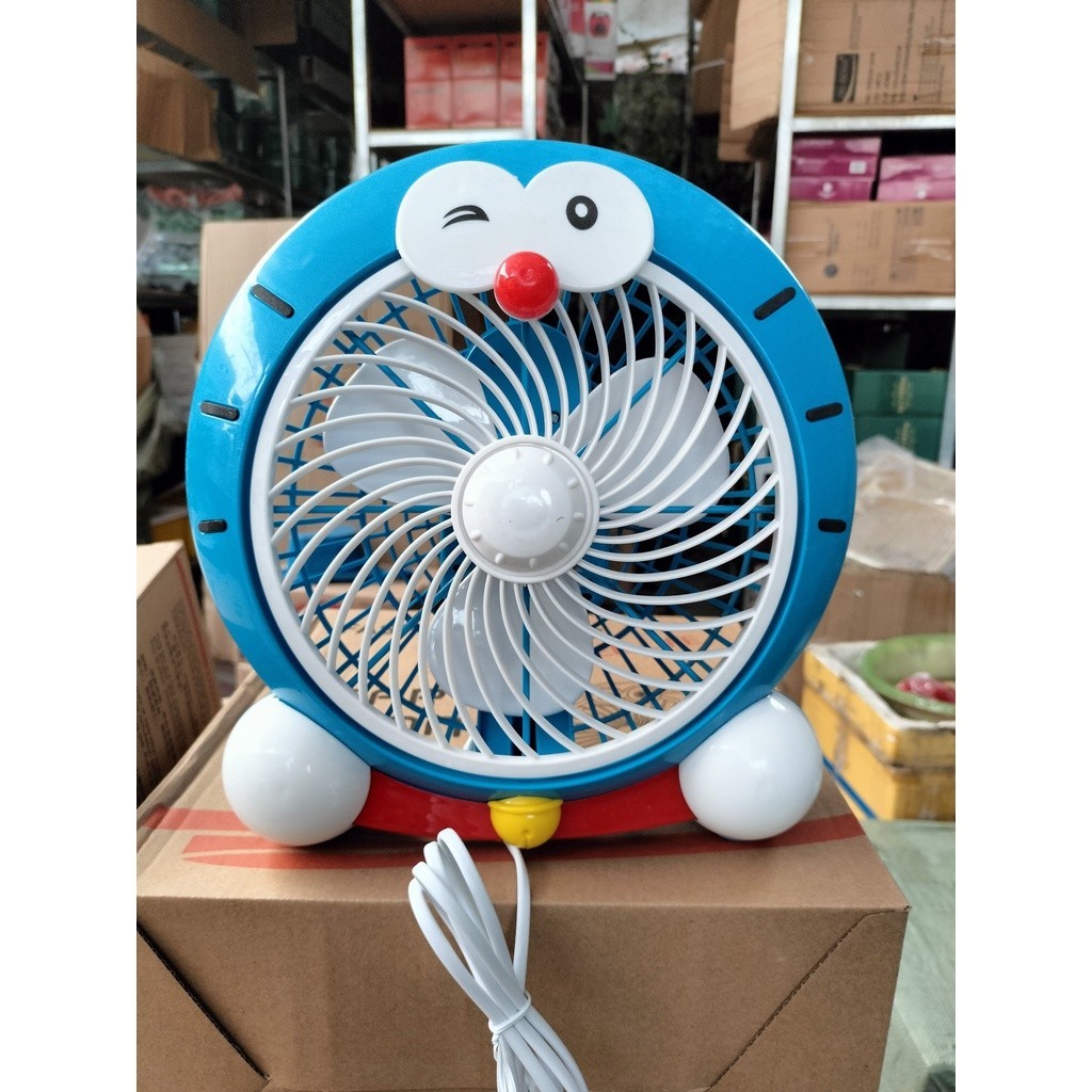 Quạt mini hình cá mập để bàn cắm điện văn phòng, quạt văn phòng để bàn mini hình cắm điện