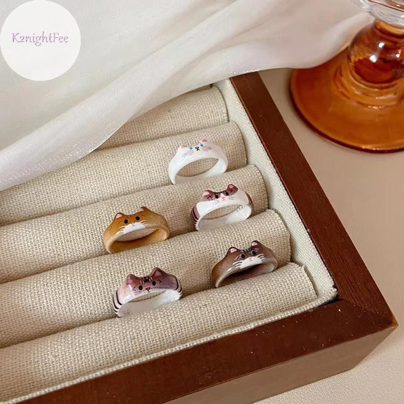 K2nightfee Sáng Tạo Thời Trang Dễ Thương Thả Men Nhẫn Nữ Quà Tặng Ngày Lễ Tình Nhân CNY VN