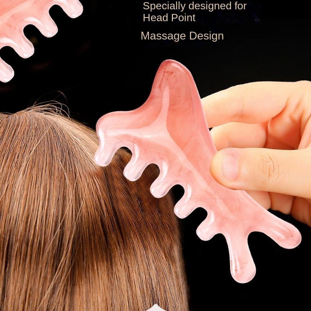 SNUGHOUSE Đầu Kinh Tuyến Lược, Lược Massage Đầu Cạo 4 Trong 1, Dụng Cụ Mát Xa Mặt Kéo Cơ Đa Năng