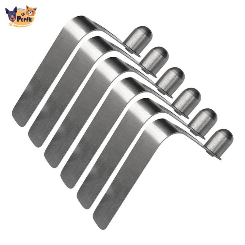 6 Miếng 8 Mm Thép Không Gỉ Kẹp Lò Xo Cắm Trại Ngoài Trời Lều Cực Chụp Nút Kẹp Đơn