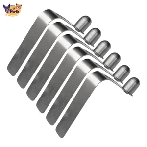 6 Miếng 8 Mm Thép Không Gỉ Kẹp Lò Xo Cắm Trại Ngoài Trời Lều Cực Chụp Nút Kẹp Đơn