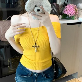 Meisha888 Nữ Tay Ngắn Ngoài Vai Áo Màu Trơn Phù Hợp Với Áo Thun Gợi Cảm Đẹp