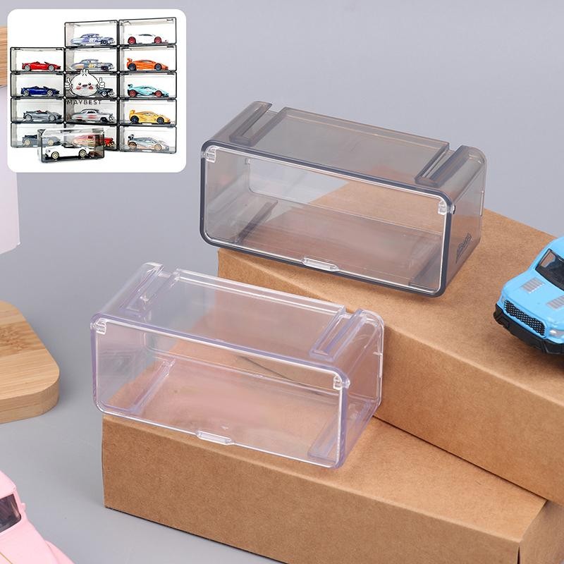 Maybest 1 Hộp Trưng Bày Ô Tô Trong Suốt Chống Bụi Có Thể Xếp Chồng Hộp Bảo Quản Không Có Xe Diecast Mẫu Trẻ Em Hợp Kim Xe Ô Tô Mô Hình Hộp Bảo Quản {VN}