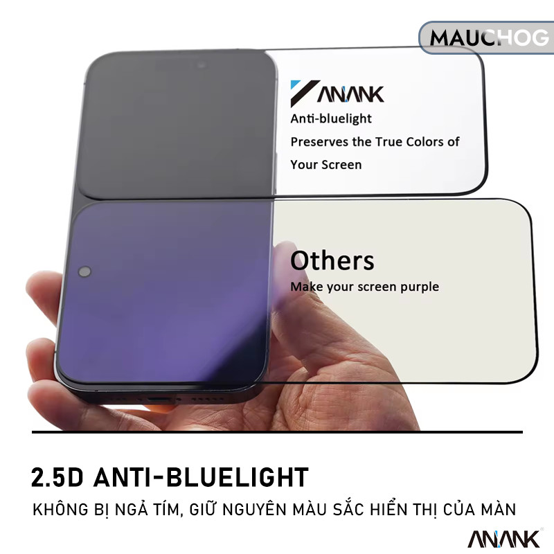 Kính Cường Lực Chống Ánh Sáng Xanh Anank Bảo Vệ Mắt Cho Điện Thoại iPhone 17 Pro Max 16 15 14 13 12