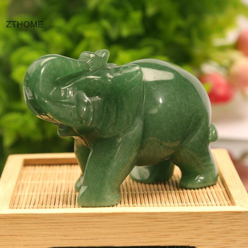 Zthome Tượng Voi Hình Pha Lê Tự Nhiên Thạch Anh Thạch Anh Hồng Thạch Anh jasper Động Vật Sto HOT
