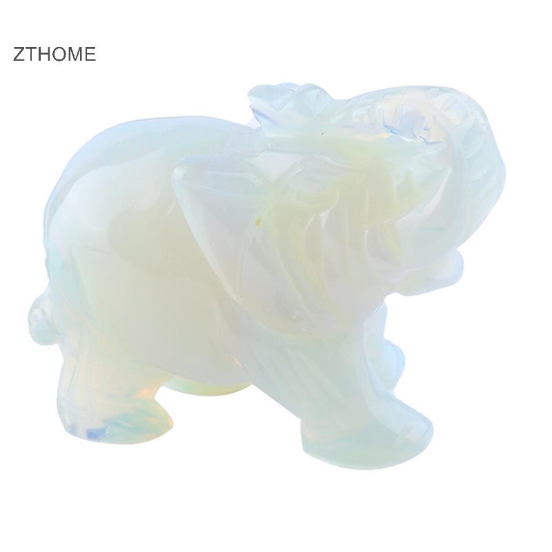 Zthome Tượng Voi Hình Pha Lê Tự Nhiên Thạch Anh Thạch Anh Hồng Thạch Anh jasper Động Vật Sto HOT