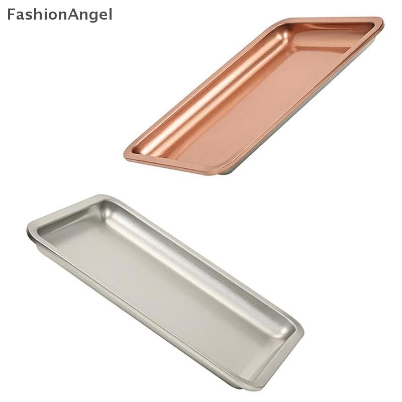 Fashionangel Thép không gỉ Khay đựng mỹ phẩm Khay đựng đồ trang sức Tấm bác sĩ Khay phẫu thuật Máy tính để bàn Dụng cụ lưu trữ kim loại Fack Nail Art Tray VN