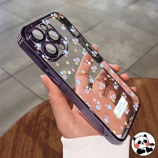 Ốp Điện Thoại Mạ Sang Trọng Cho Vivo V50 Lite V40 V30 V29 V27 V25 Pro Lite V27E V25E V23E V21 V21E V20 Pro SE 5G Ốp Lưng Hoạt Hình Dễ Thương Hoa Bóng Chống Sốc Trong Suốt Vỏ Mềm