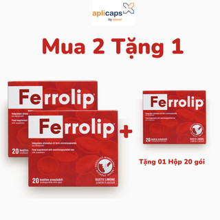 Combo 2 - Tặng 1 Hộp Sắt sinh học Ferrolip bổ sung hàm lượng sắt cho cơ thể - hộp 20 Gói (30mg/gói)